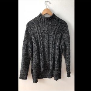 Gray mock neck sweater